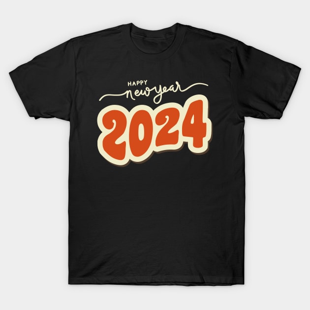 Happy New Year 2024 T-Shirt by Norse Magic